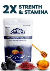 Shilaras Pure Himalayan Shilajit Honey Snaps with Honey and Kesar for both Men & Women | 7 Sachets | 600mg Pure Shilajit per Sachet/Snap | Boost Strength, Stamina and Energy | 100% Ayurvedic