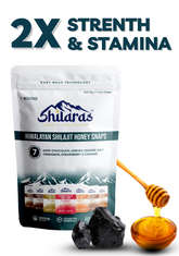 Shilaras Pure Himalayan Shilajit Honey Snaps with 7 Flavours, Strawberry, Cinnamon, Orange, Dark Chocolate, Caramel, Imli & Ginger for both Men & Women | 7 Sachets | 600mg Pure Shilajit per Sachet/Snap | Boost Strength, Stamina and Energy | 100% Ayurvedic