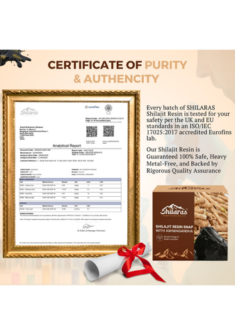 Shilaras Pure Himalayan Shilajit Resin Snaps/Cards with Ashwagandha for both Men & Women | Pack of 30 Snaps | 500mg Pure Shilajit with 500mg Ashwagandha per Snap |  Boost Energy & Brain Function |  75%+ Fulvic Acid | 85+Trace Minerals